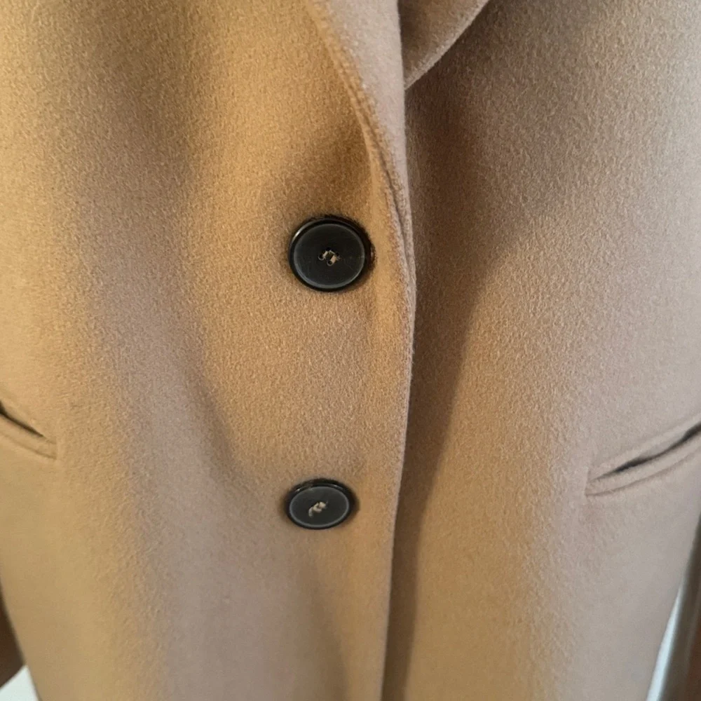 Zara Woman Camel Tan Menswear Inspired Blazer Coat Large